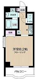 アーバンヴィラ新川崎 1Kの間取図画像
