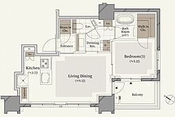 ブランズ渋谷代々木公園 1LDKの間取図画像