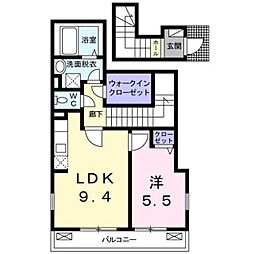 フェアリーズ上池袋 3階1LDKの間取り