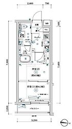 ARCOBALENO KITA-AYASE 2Kの間取図画像
