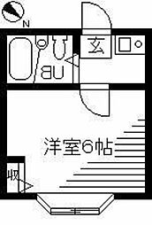 ジョイフルオークラNo.30 1Kの間取図画像