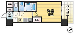 ソルテラス神戸ハーハーラントARCO 1Kの間取図画像