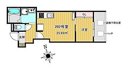 Charme Maison香椎 1LDKの間取図画像
