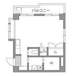 シティマンションビューラー316 ワンルームの間取図画像