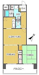 メゾンプレミール 2LDKの間取図画像