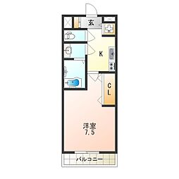 南海高野線 我孫子前駅 徒歩6分の賃貸マンション 8階1Kの間取り