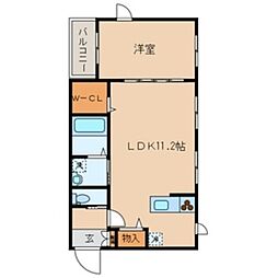 ロンデ西新宿 1LDKの間取図画像