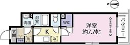 アプリ田端 1Kの間取図画像