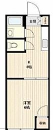 ニュー小山マンション 1Kの間取図画像