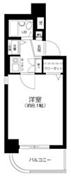 ネオマイム横浜台町 1Kの間取図画像