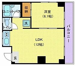 京成本線 京成大和田駅 徒歩5分の賃貸マンション 2階1LDKの間取り