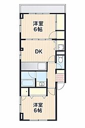 ハイム松山 2DKの間取図画像
