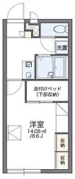 レオパレスときた 2階1Kの間取り