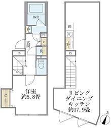 プラティーク中野坂上 1LDKの間取図画像
