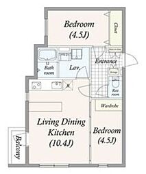 ＧＲＡＮ ＰＡＳＥＯ 池尻大橋 4階2LDKの間取り