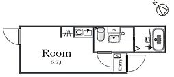 アンドレジデンス立川 ワンルームの間取図画像