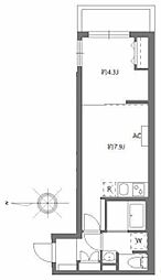 セレヌコート池袋本町 1LDKの間取図画像