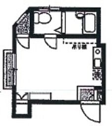 メゾン・イーストII 2階ワンルームの間取り