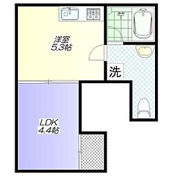 サライ武蔵小山 1階1DKの間取り