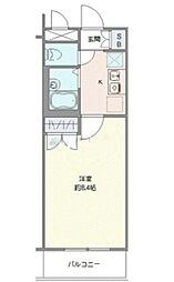 エクセリア荻窪 1Kの間取図画像