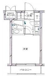 クリオ阪東橋壱番館 4階1Kの間取り