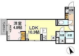 中野区鷺宮3丁目ＰＪ 3階1LDKの間取り