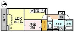 D-RESIDENCE仙波町 1LDKの間取図画像