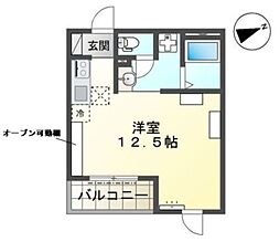 戸田市中町マンション新築工事 ワンルームの間取図画像