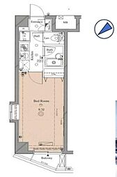 AQUA ARTESSIMO CONCORDIA 3階1Kの間取り