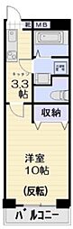 つつじヶ丘サンライズガーデン 1Kの間取図画像