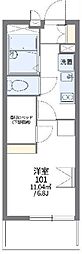 レオパレスYAMAZAKI 1Kの間取図画像