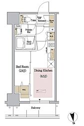 Urbanex新御徒町 1DKの間取図画像