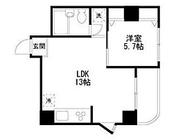 ＡＫＫレジデンス新宿 4階1LDKの間取り