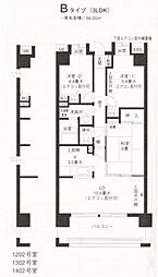 ひかるコート横浜 3LDKの間取図画像