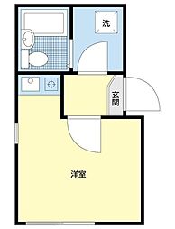 リブ墨田 1階ワンルームの間取り