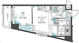フェニックス永福町弐番館 4階1DKの間取り
