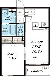 リブリ・八木2 1LDKの間取図画像