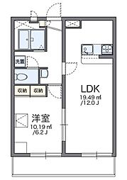 レオパレスすみだ 3階1LDKの間取り