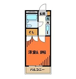 アネックス93 1Kの間取図画像