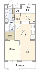 メゾンロアール 1階3DKの間取り