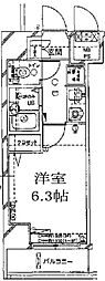 菱和パレス明大前壱番館 1Kの間取図画像