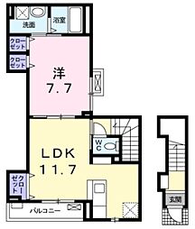 カーサTM 1LDKの間取図画像