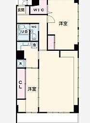 シャトー小金井 2LDKの間取図画像