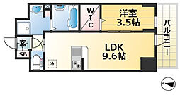 MAISHIN神戸三宮EAST 1LDKの間取図画像