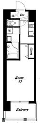 ZOOM東陽町 1Kの間取図画像