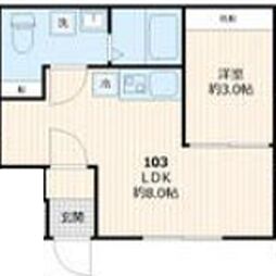 vinosity柏 1LDKの間取図画像