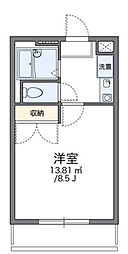 レオパレス欅 2階1Kの間取り