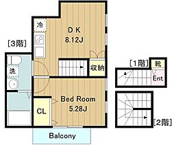 ヴィッラホーム弐番館 3階1LDKの間取り