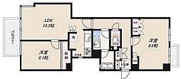 インプルーブ西早稲田 4階2LDKの間取り