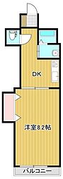 アイザワビル 1DKの間取図画像